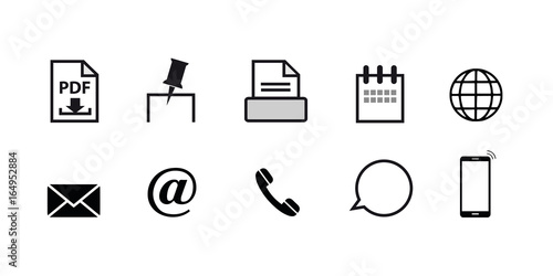 kommunikation und web icons 10er Set
