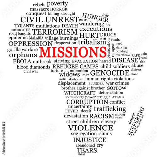 Missions in Africa Word Cloud