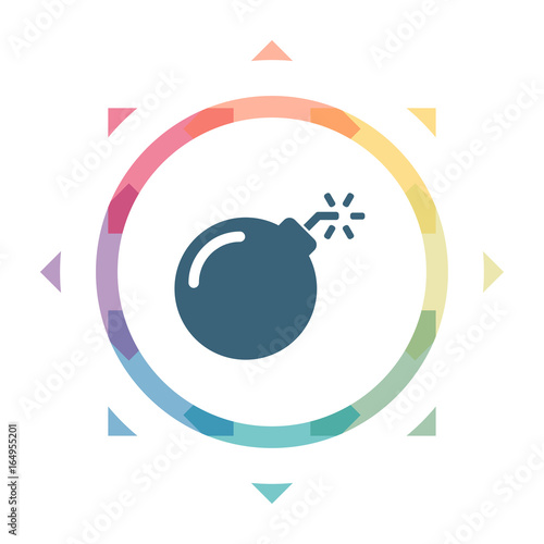 buntes Symbol - Bombe