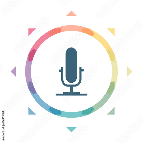 buntes Symbol - Mikrofon