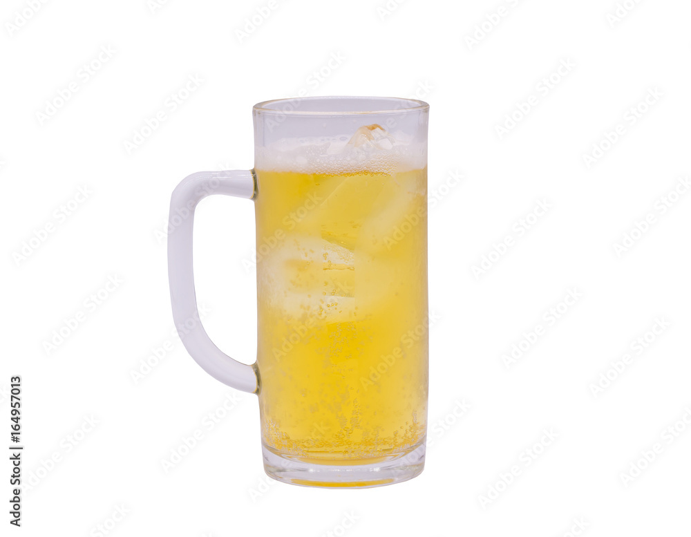 Cold beer in glass isolated on white background.with saved clipping path. Cold beer in glass isolated on white background.with saved clipping path.