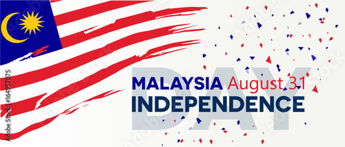 Malaysia independence day abstract background design coupon banner and flyer vector illustration