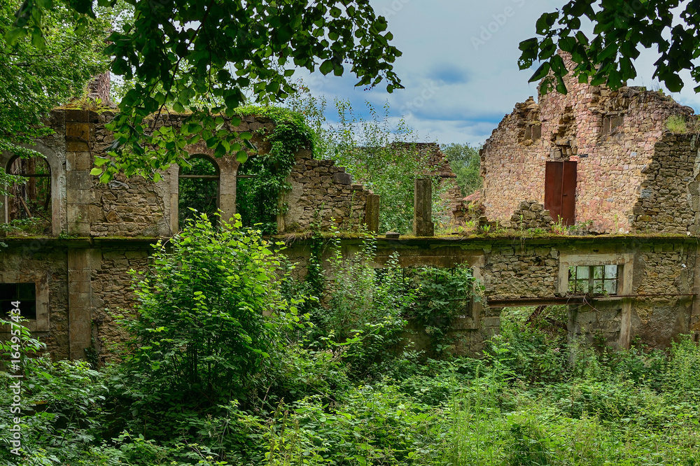 Fototapeta premium Luxembourg abandoned farmhouse