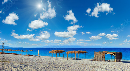 Summer morning Pulebardha beach  Albania .