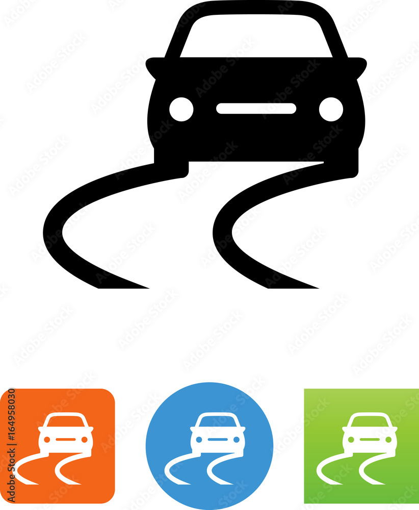 Swerving Car Cartoon