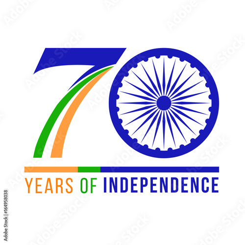 Seventy years independence of India celebration design