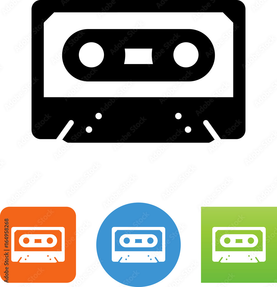 Fototapeta premium Cassette Tape Icon - Illustration