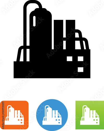 Chemical Plant Icon - Illustration