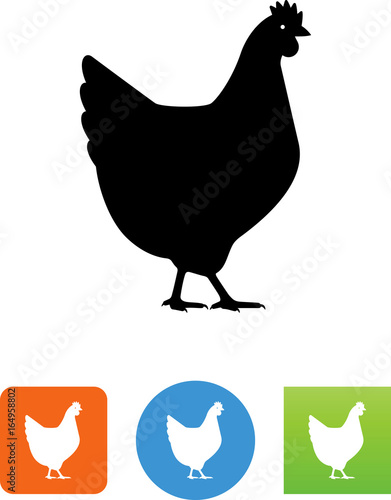 Chicken Hen Icon - Illustration