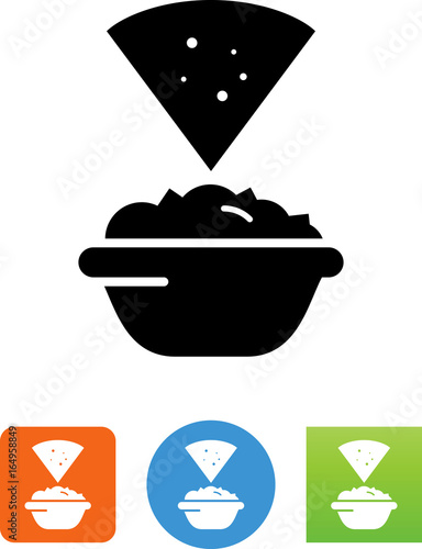 Chip And Guacamole Icon - Illustration