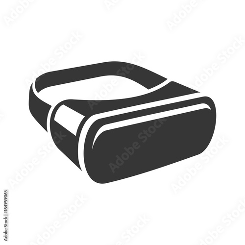 VR Headset Icon. 3D Style Virtual Reality Device. Vector