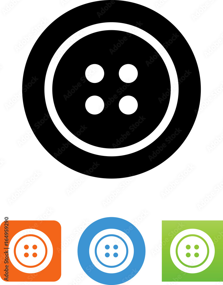 Clothes Button Icon - Illustration Clothes Button Icon - Illustration