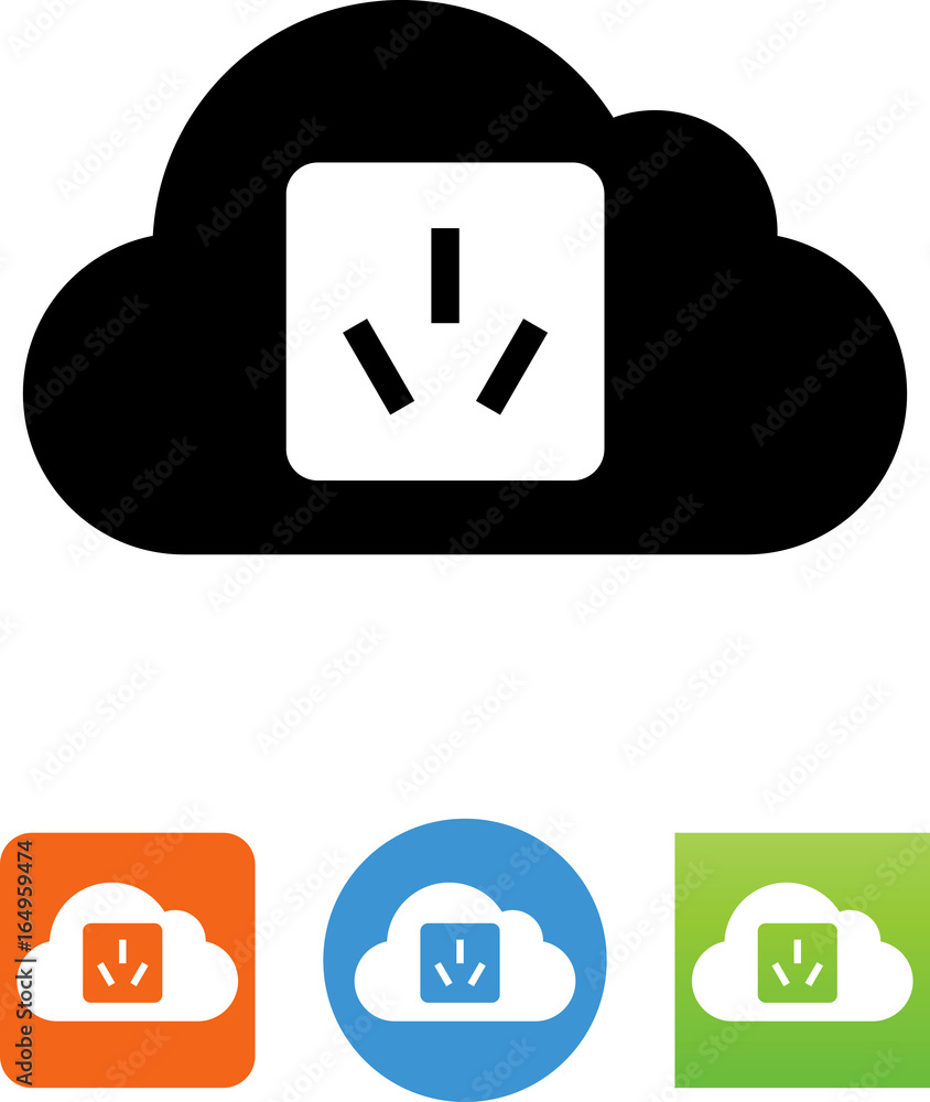 Cloud With Chinese Socket Icon - Illustration Cloud With Chinese Socket Icon - Illustration