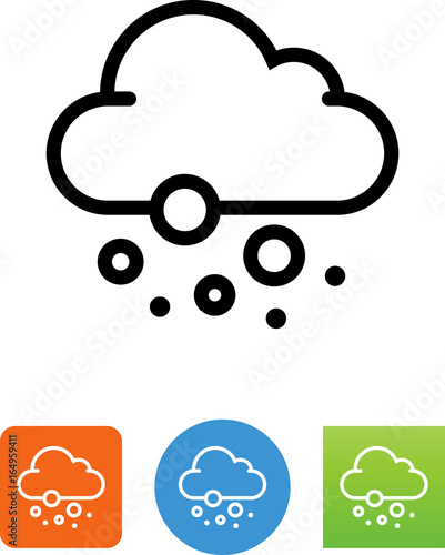 Cloud Snowing Icon - Illustration