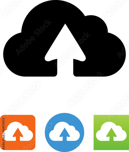 Cloud Upload Arrow Icon - Illustration