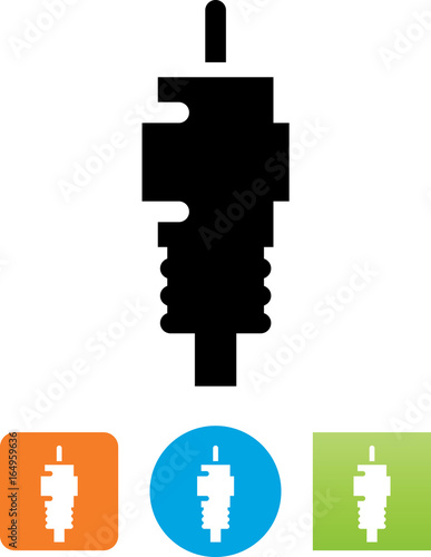 Coaxial Connector Icon - Illustration