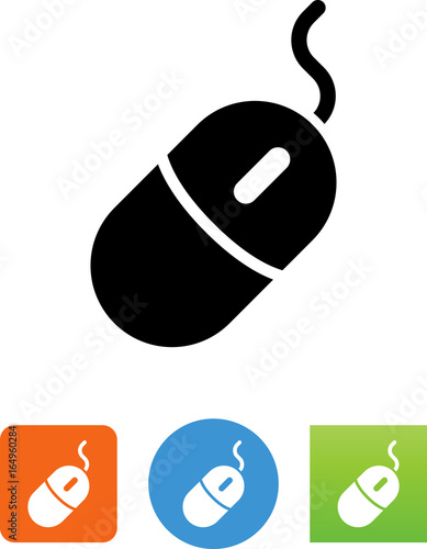 Computer Mouse With Scroll Wheel Icon - Illustration
