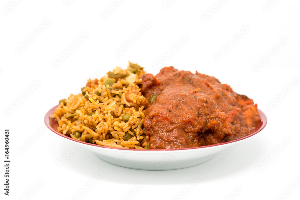 Handmade Indian curry chicken rice Handmade Indian curry chicken rice