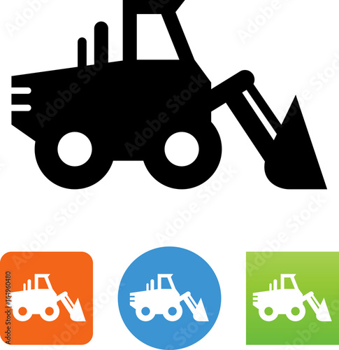 Construction Excavator Icon - Illustration