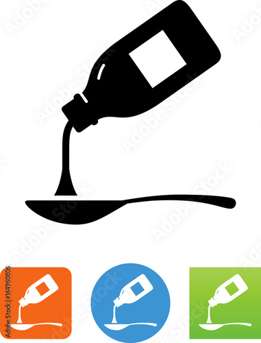 Cough Medicine Icon - Illustration