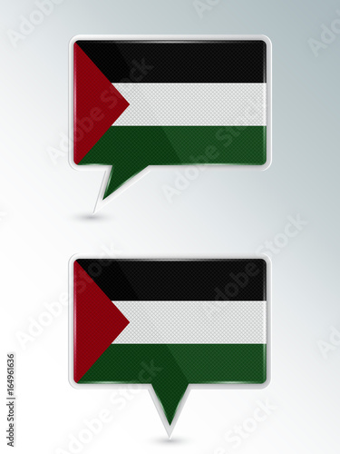 Free Download A set of pointers. The national flag of Palestine on the location indicator. Vector illustration. - GFXLoad