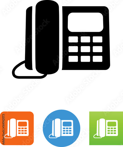 Desk Phone Icon - Illustration