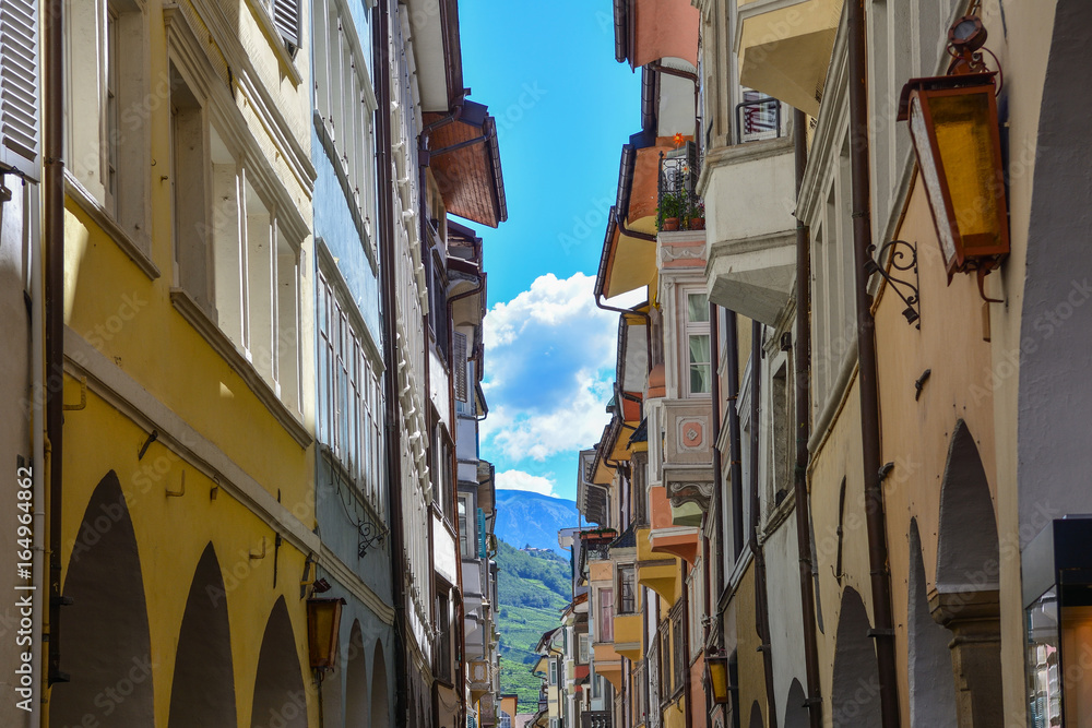 Italy South Tyrol Bozen Laubengasse street