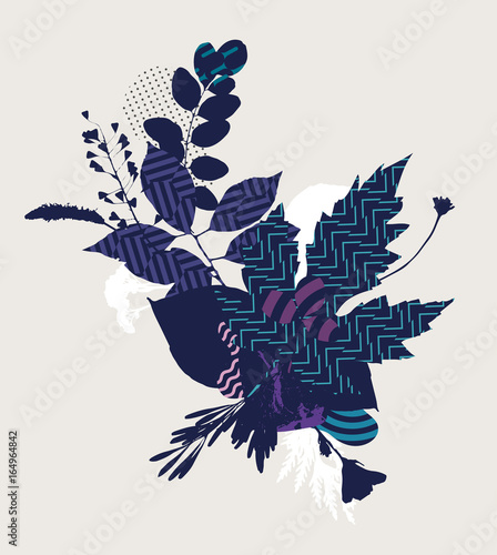 Abstract floral composition