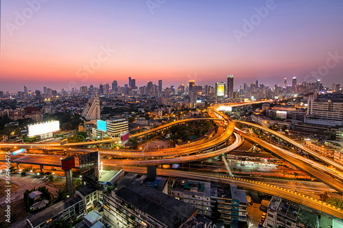 Expressway Bangna - Klong Toey in Bangkok,Thailand.