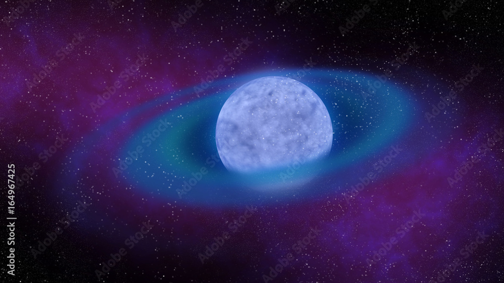 Naklejka premium Planeta en la galaxia