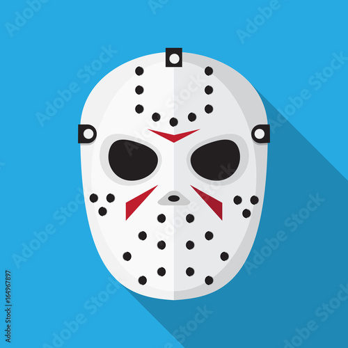 Hockey mask icon vector flat design.
