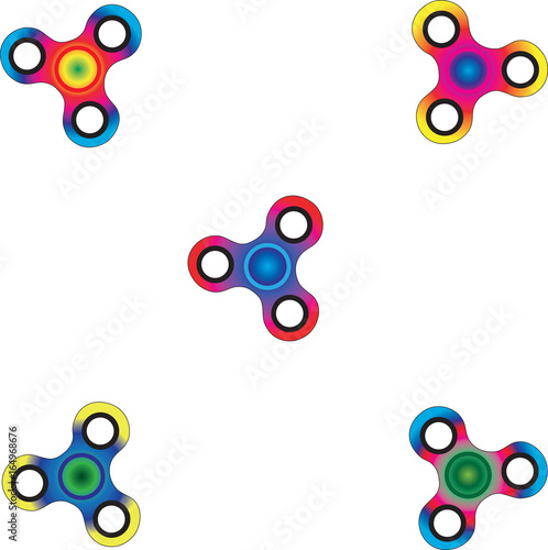 Colorful fashionable spinners.