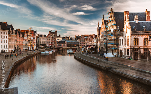 Stunning view of Ghent old city