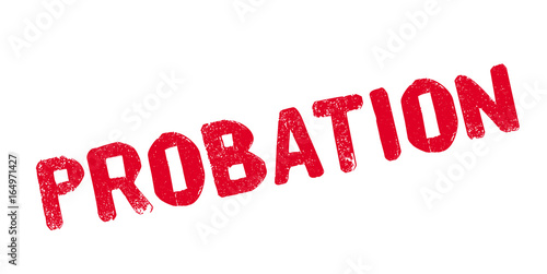 Probation rubber stamp. Grunge design with dust scratches. Effects can be easily removed for a clean, crisp look. Color is easily changed.