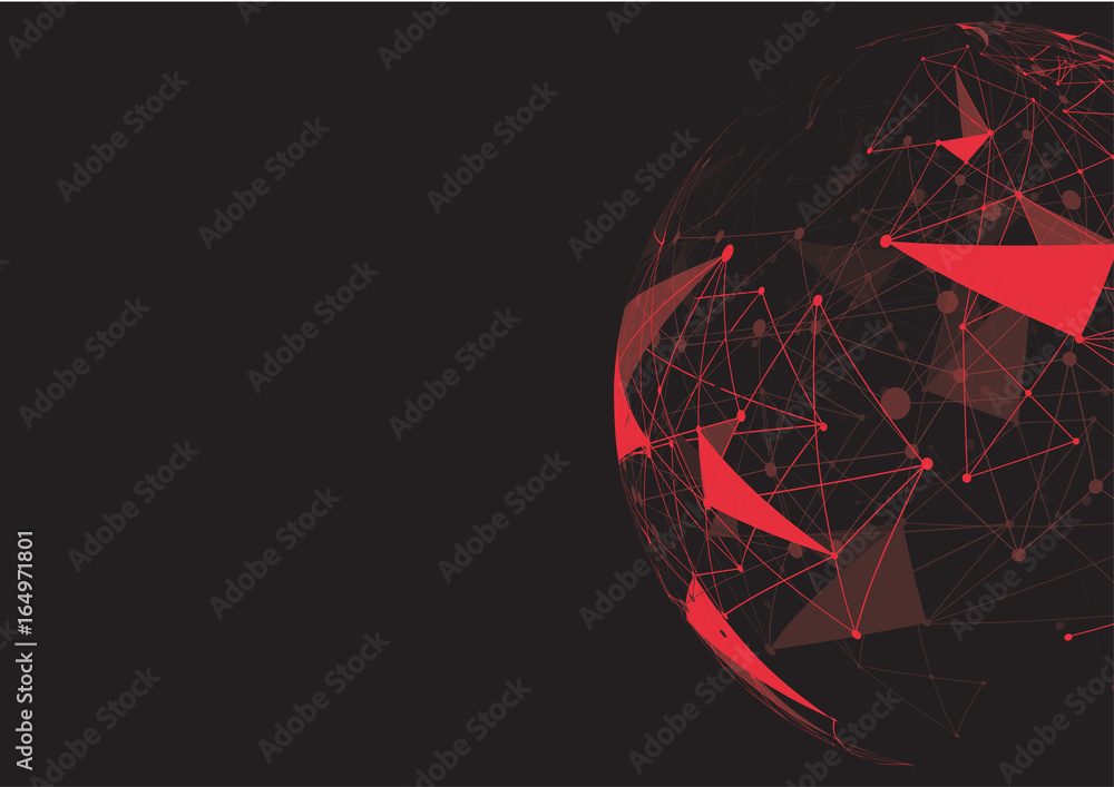 Global network connection. World map point and line composition concept of global business. Vector Illustration Global network connection. World map point and line composition concept of global business. Vector Illustration