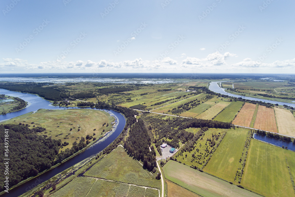 Lielupe river lower reaches, Latvia.