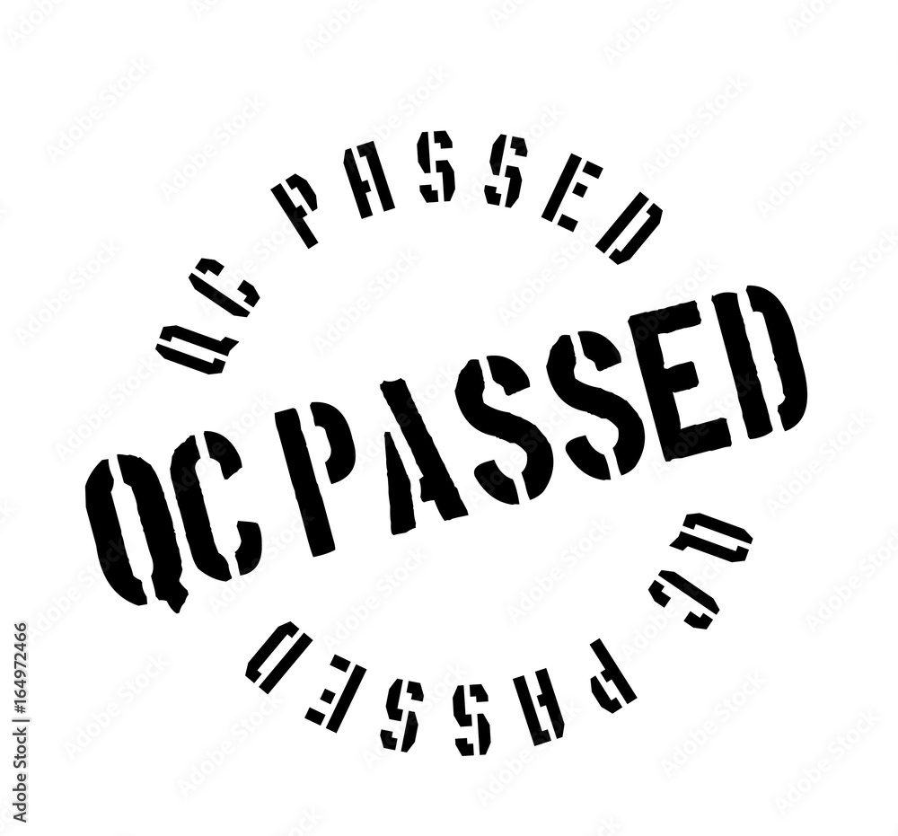 Qc Passed rubber stamp. Grunge design with dust scratches. Effects can be easily removed for a clean, crisp look. Color is easily changed. Qc Passed rubber stamp. Grunge design with dust scratches. Effects can be easily removed for a clean, crisp look. Color is easily changed.