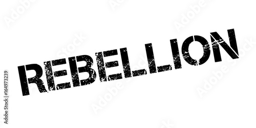 Rebellion rubber stamp. Grunge design with dust scratches. Effects can be easily removed for a clean, crisp look. Color is easily changed.