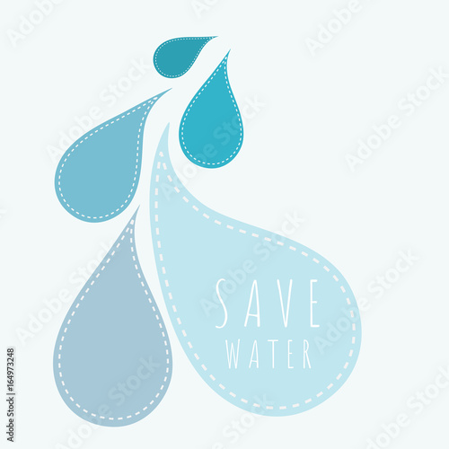 Save The Water Concept with copy space.