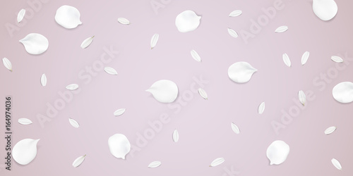 Pastel background with white flowers.