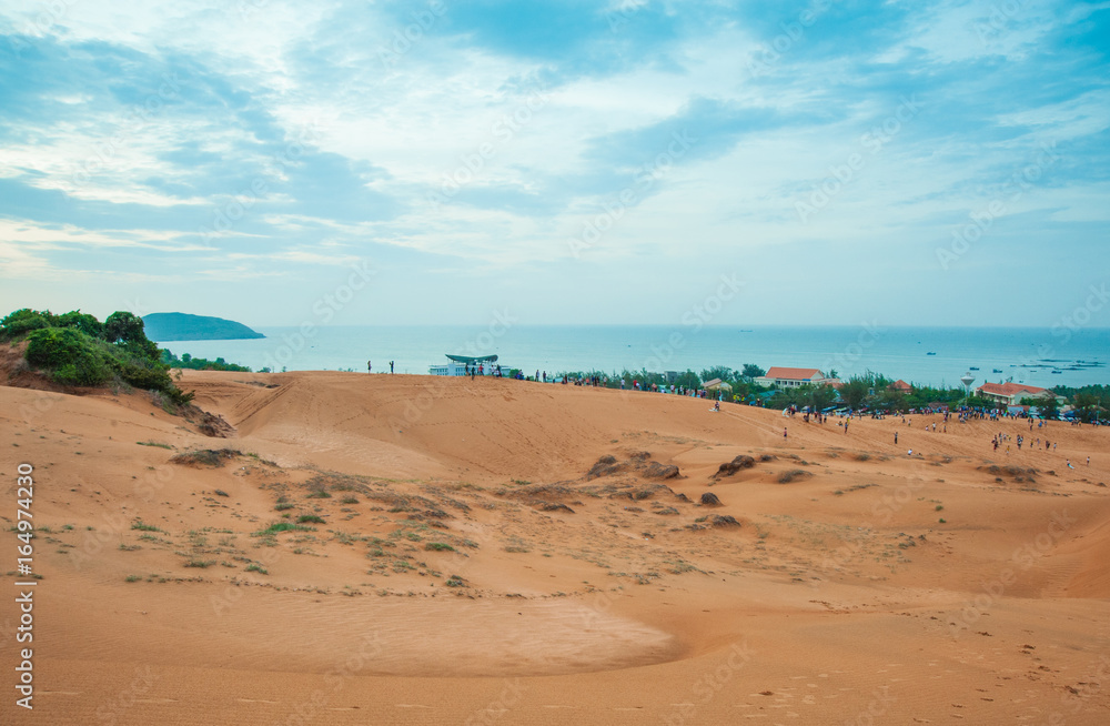 Some rocky on the sand dunes - a popular places to travel in Vietnam.