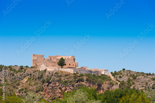 Views of the castle of Miravet  Tarragona  Catalunya  Spain. Copy space for text.