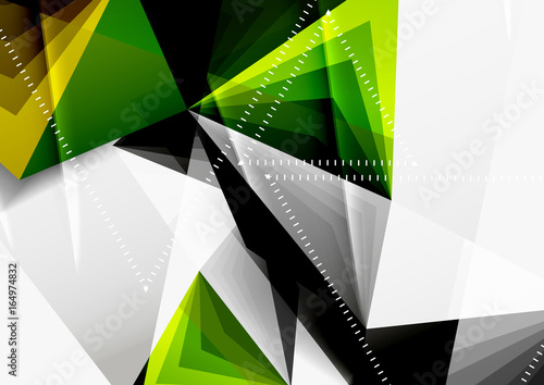 Vector low poly style 3d triangle line