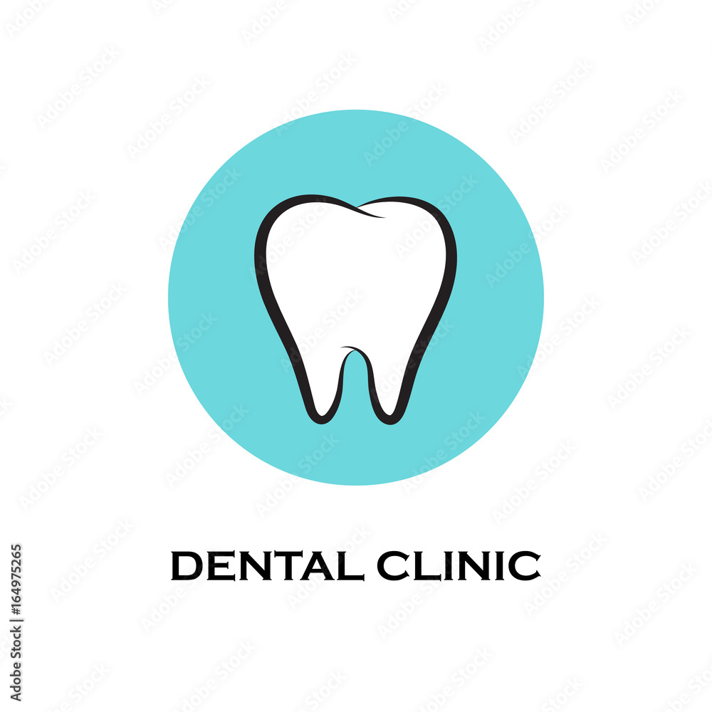 Dental clinic vector logo, tooth vector silhouette Dental clinic vector logo, tooth vector silhouette