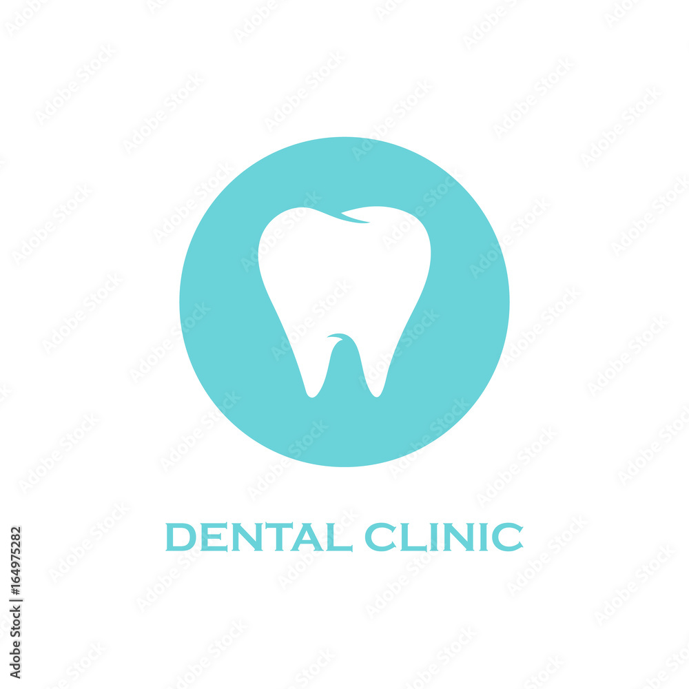Dental clinic vector logo, tooth vector silhouette Dental clinic vector logo, tooth vector silhouette