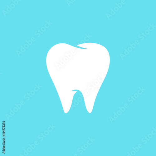 Tooth flat vector icon, tooth silhouette