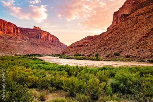 Sunset on the Colorado River photo