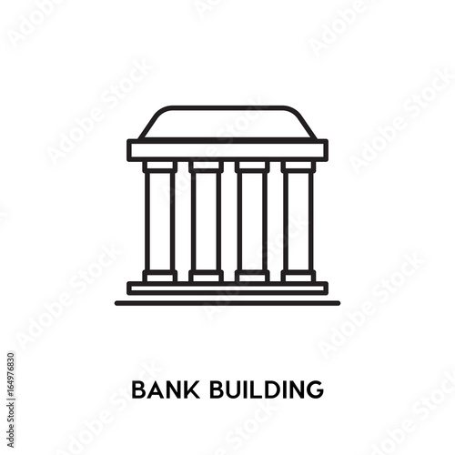 Bank Building Vector Icon