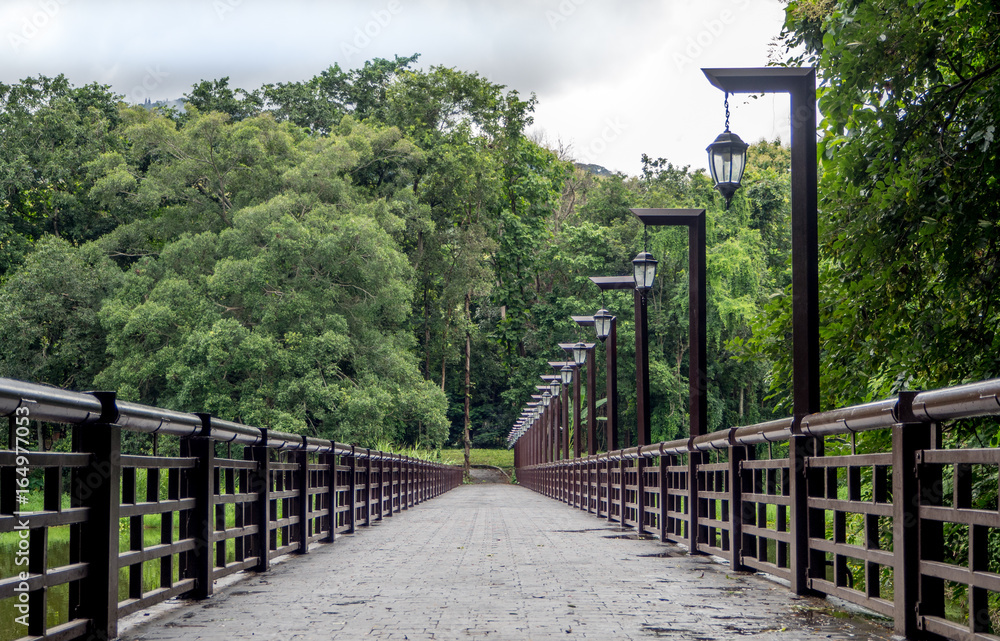 Bridge over the reservoir in Chiang Mai University,Thailand. Bridge over the reservoir in Chiang Mai University,Thailand.