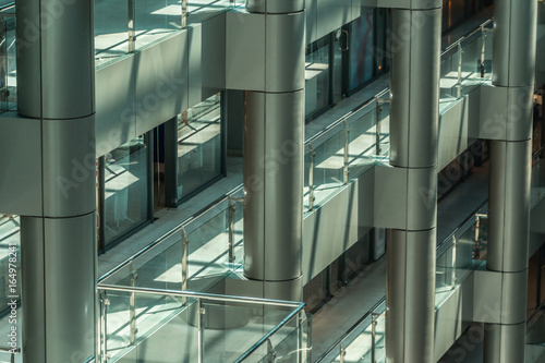 Alluminium columns in Athene shopping center in Odessa  Ukraine © gorinov